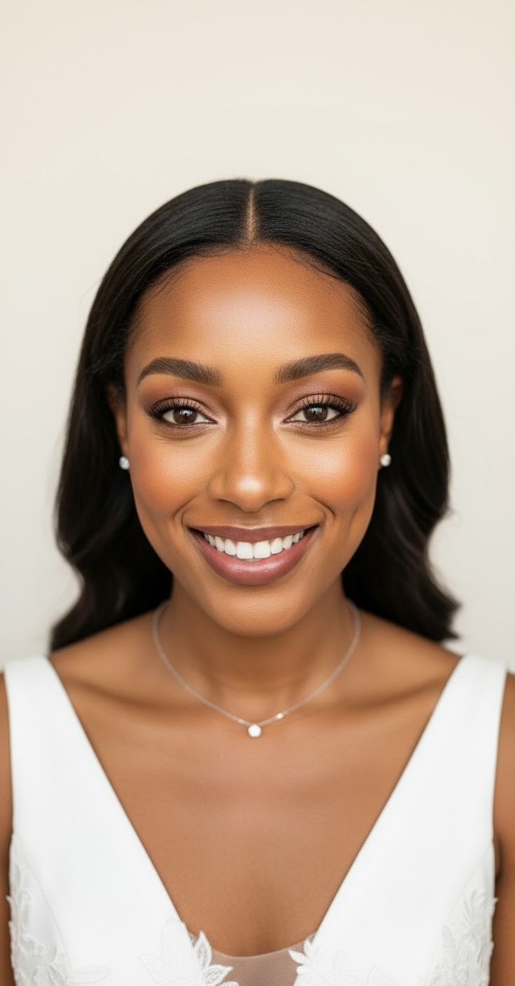 After Simple Wedding Hair Down